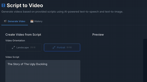 Script to Video Demo